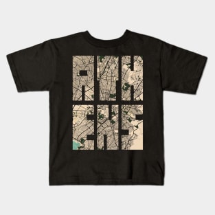 Athens, Greece City Map Typography - Vintage Kids T-Shirt